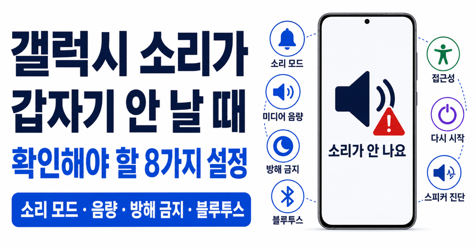 갤럭시 소리가 안 날 때 확인해야 할 8가지 설정