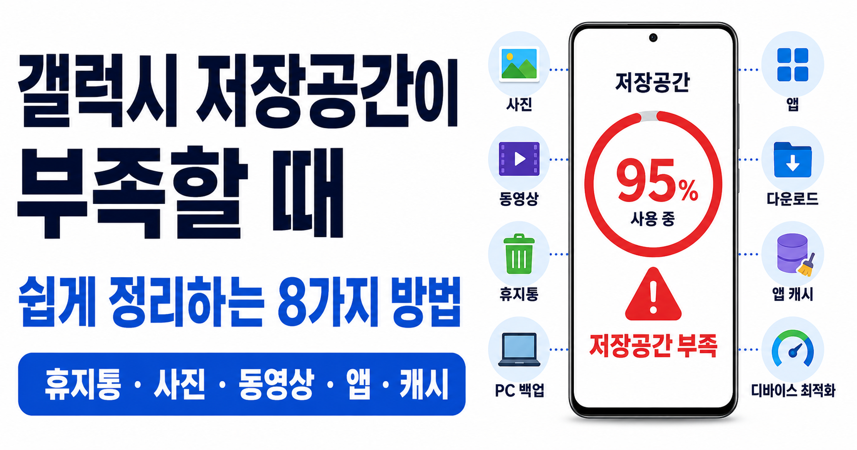 갤럭시 저장공간이 부족할 때 쉽게 정리하는 8가지 방법